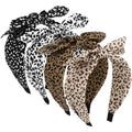 Jaciya Leopard Bow Headbands for Women Cheetah Print Headbands Cute Knotted Headband with Bow Leopard Print Gifts