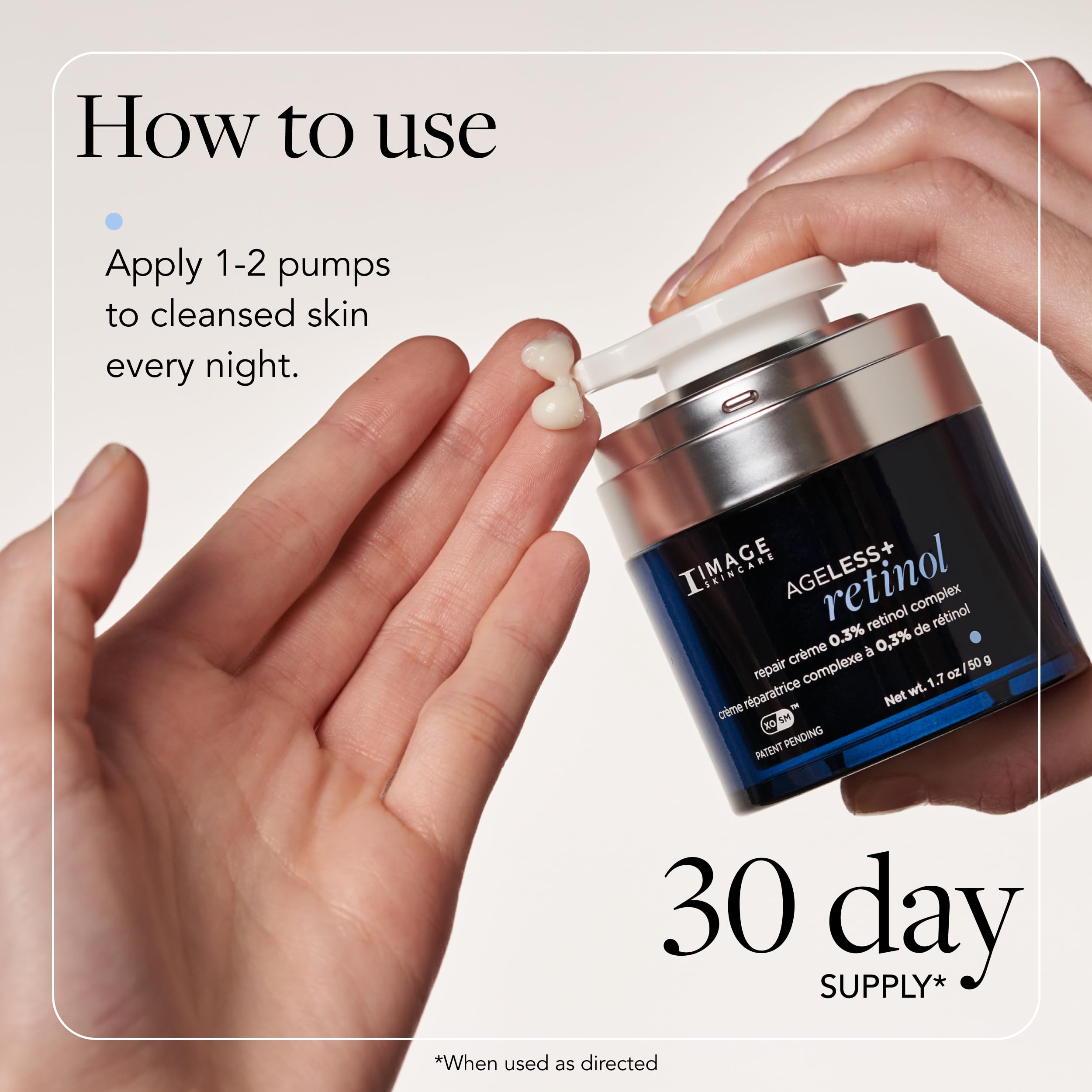 IMAGE Skincare, AGELESS+ retinol repair crème 0.3% retinol complex, 1.7 oz