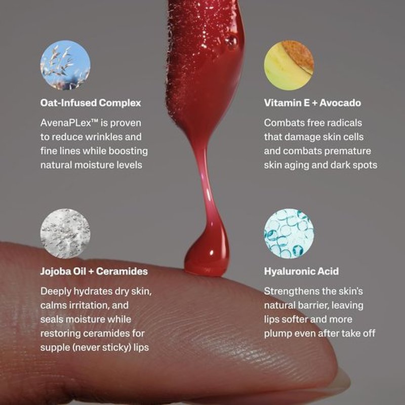 Cake Theory Lip Tone Equalizing Oil - Hydrating, High-Shine Blurring Lip Oil with Purple Brown Tint | Clean, Vegan Formula – 0.23 oz