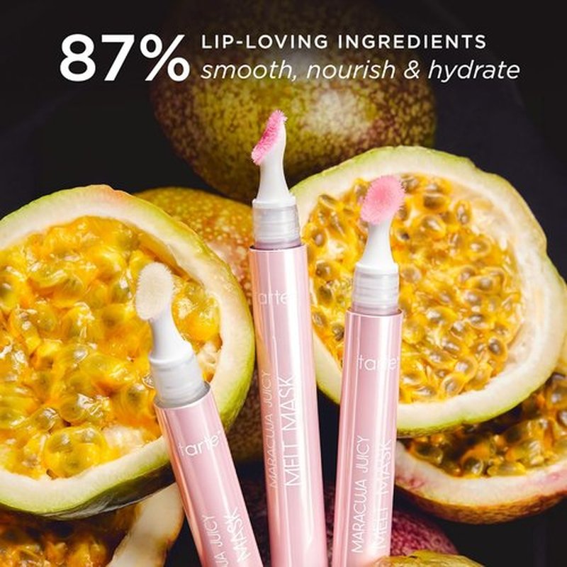 Tarte Maracuja Juicy Melt Mask - Hydrating Lip Mask & Balm with Vitamin E & Shea Butter | Vegan & Cruelty-Free
