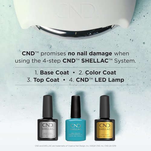 CND Shellac DURAFORCE Gel Nail Polish Top Coat, Last Step Mirror Shine Adhesive Longwear Layer for Thin Damaged Nails, 0.50 fl oz