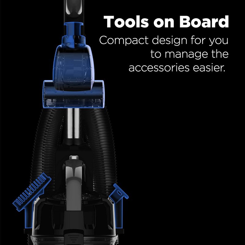 Eureka PowerSpeed Lightweight Upright Vacuum Cleaner - Powerful Bagless Design for Carpets & Hard Floors | NEU181A, Blue