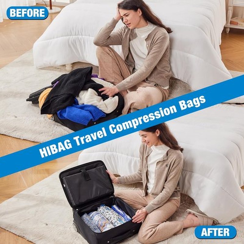 Skiennix Vacuum Storage Bags - Space Saver 35-Pack for Clothes, Bedding, and Comforters | Durable Seal