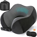 Cirorld Neck Pillow - 100% Pure Memory Foam Travel Pillow with Eye Mask & Earplugs | Adjustable & Portable