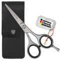 3 Swords Germany – professional BEARD MUSTACHE HAIR SCISSORS, stainless steel, straight blade, sharp, with black case