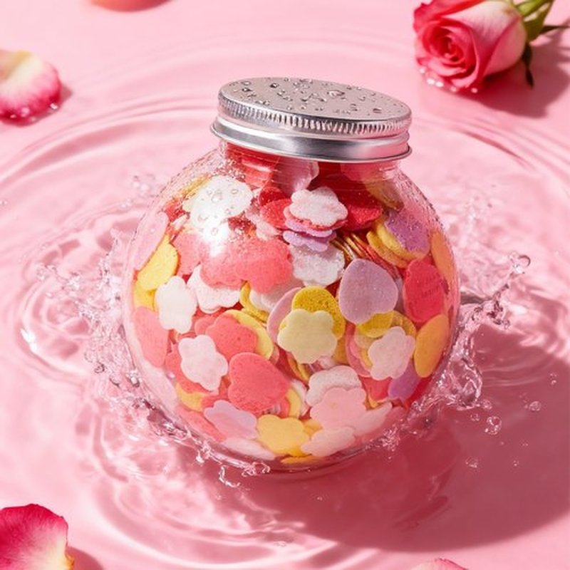 BPRETTIER Colorful Soap Flowers Petals for Pedicure and Manicure, Quick Dissolve, Nice Smell, Deep Cleasing and Moisturizing, Gift Packaging Perfect for Girls Nail Spa Party Foot Soak (Ball Shape)