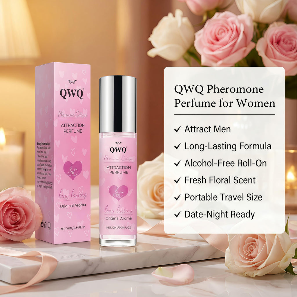 QWQ] Pheromone Perfume for Women, Long Lasting Oil Based Perfume to Attract Men, Fruity & Floral Scent Cologne, Portable Roll On Fragrance for Travel & Dating, Essential Oil Gifts for Her (1, Floral)