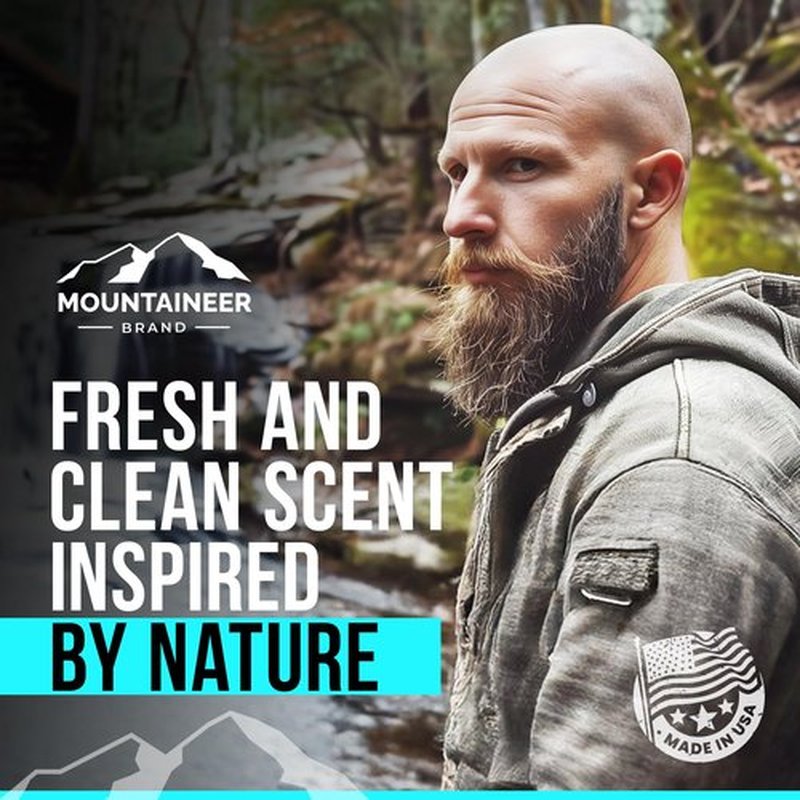 Mountaineer Brand Bald Head Exfoliator & Shampoo (Cleanse) | Fresh & Natural Scent | Bald Head Care for Men | Made in WV | Exfoliating Scalp Scrub | Hydrating Soap & Wash | 4oz
