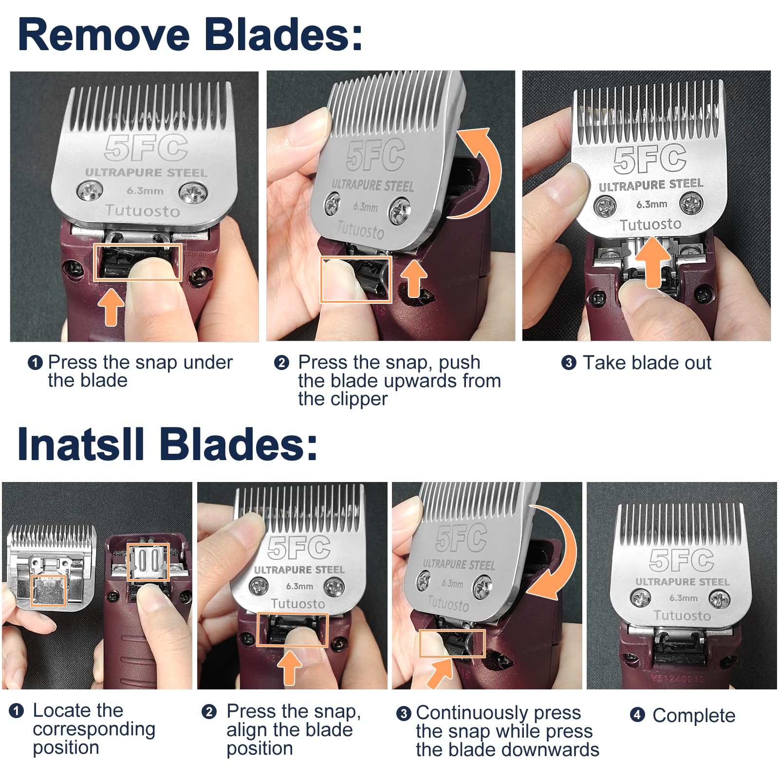 5FC Clipper Blade Compatible with Andis, Wahl and Oster Dog Clippers