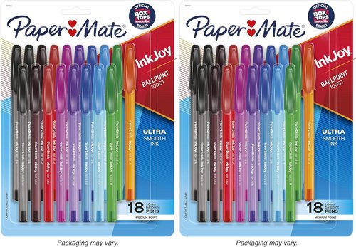 Paper Mate InkJoy Ballpoint Pens - Medium Point (1.0mm) - Assorted Colors, 36 Count Pack