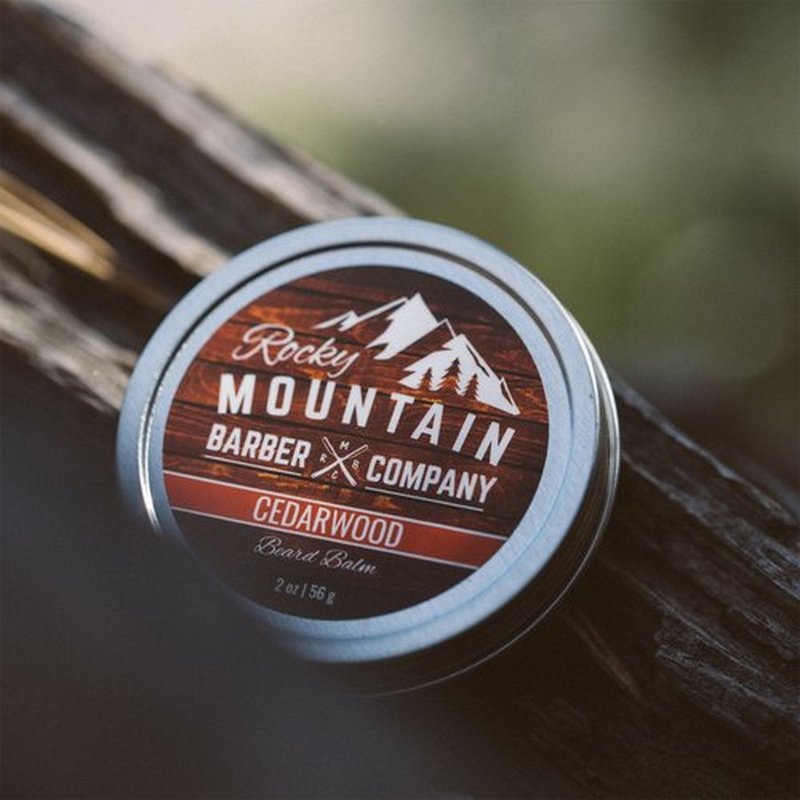 Rocky Mountain Barber Beard Balm - 100% Natural Premium Wax Blend with Cedarwood Scent | Nourishing Beeswax & Oils