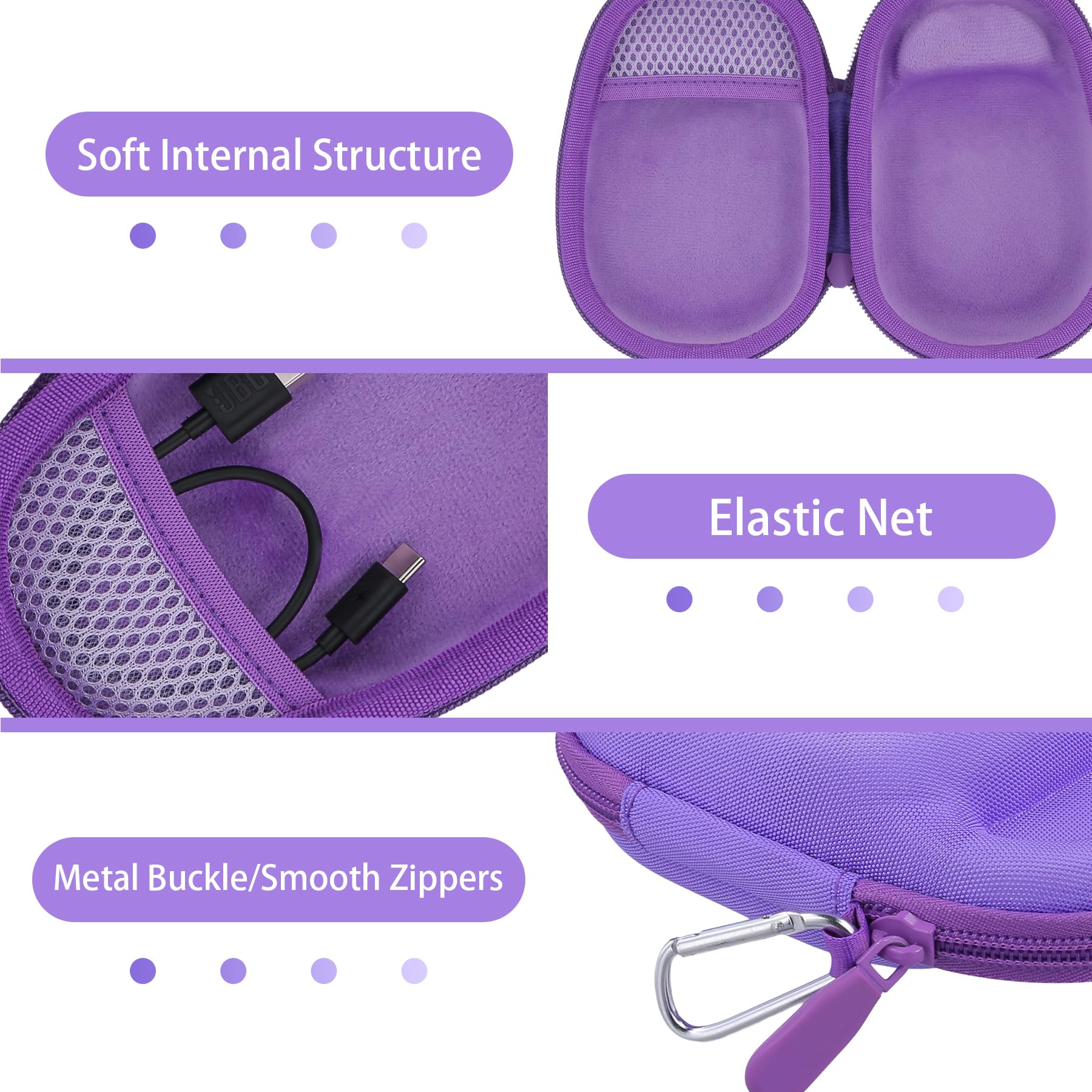 Aenllosi Hard Case for JBL Clip 5 Speaker, Purple