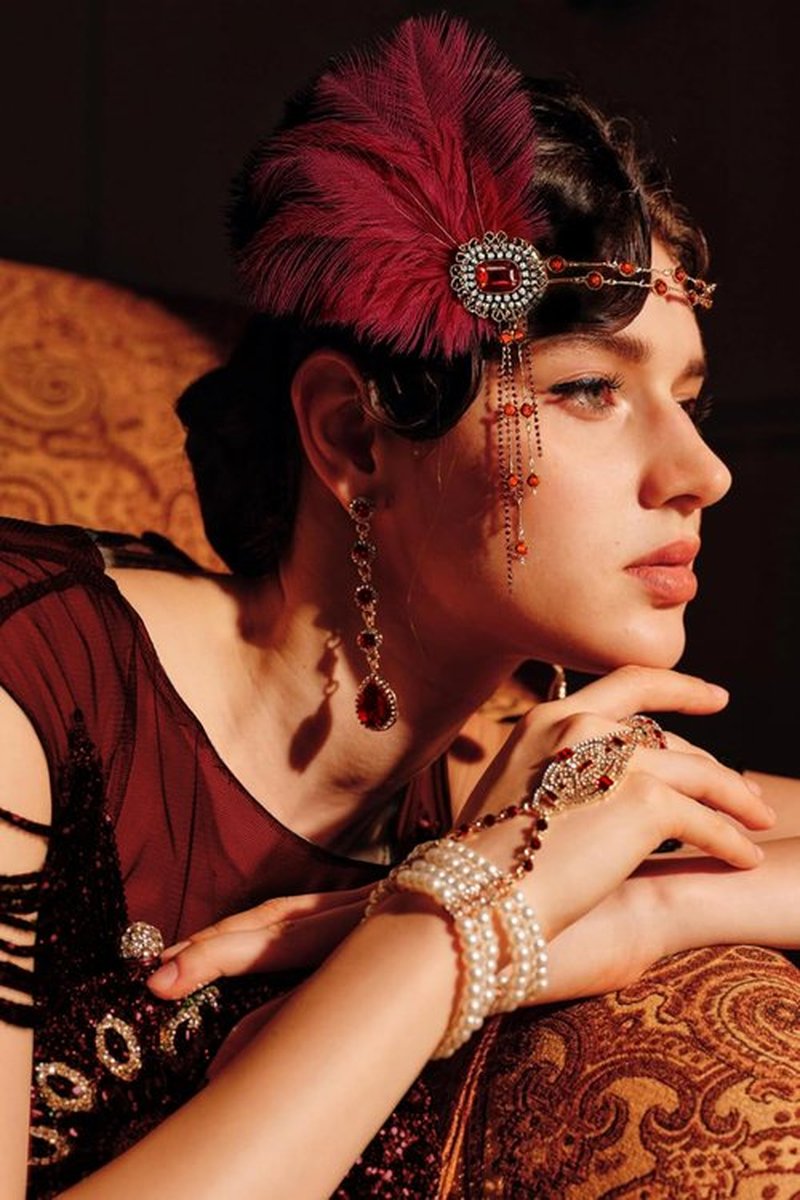 BABEYOND 1920s Flapper Gatsby Headband Roaring 20's Party Headpiece