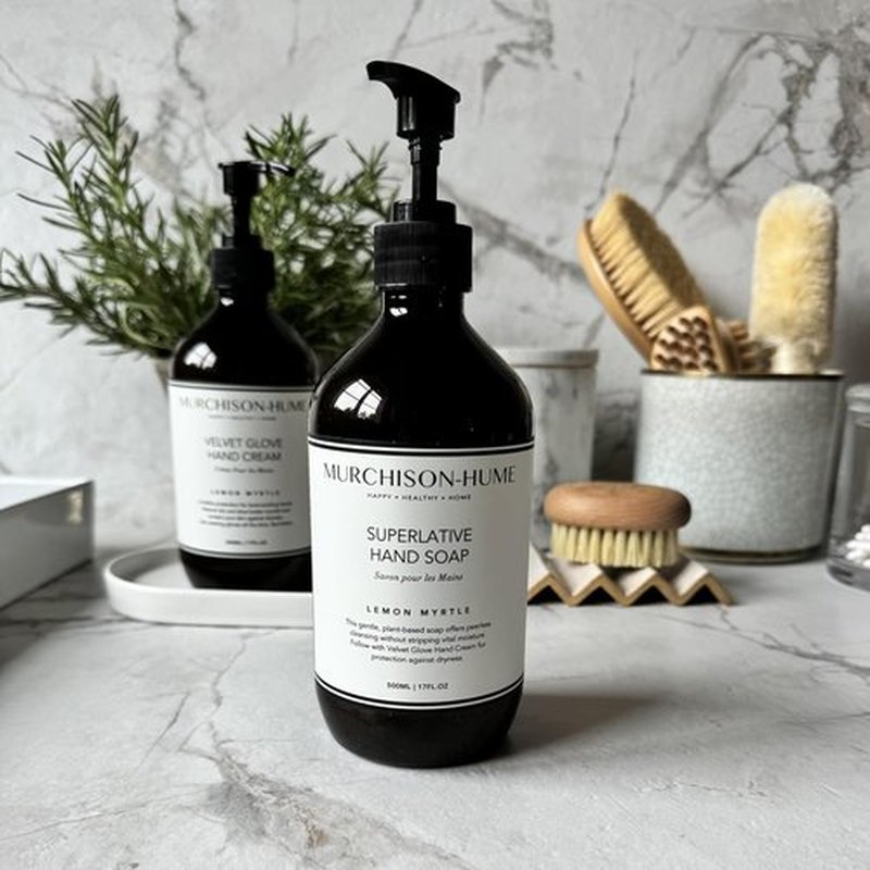 Murchison-Hume Lemon Myrtle Hand Soap - Plant-Based Formula with Elegant Refillable Pump | 16 fl oz