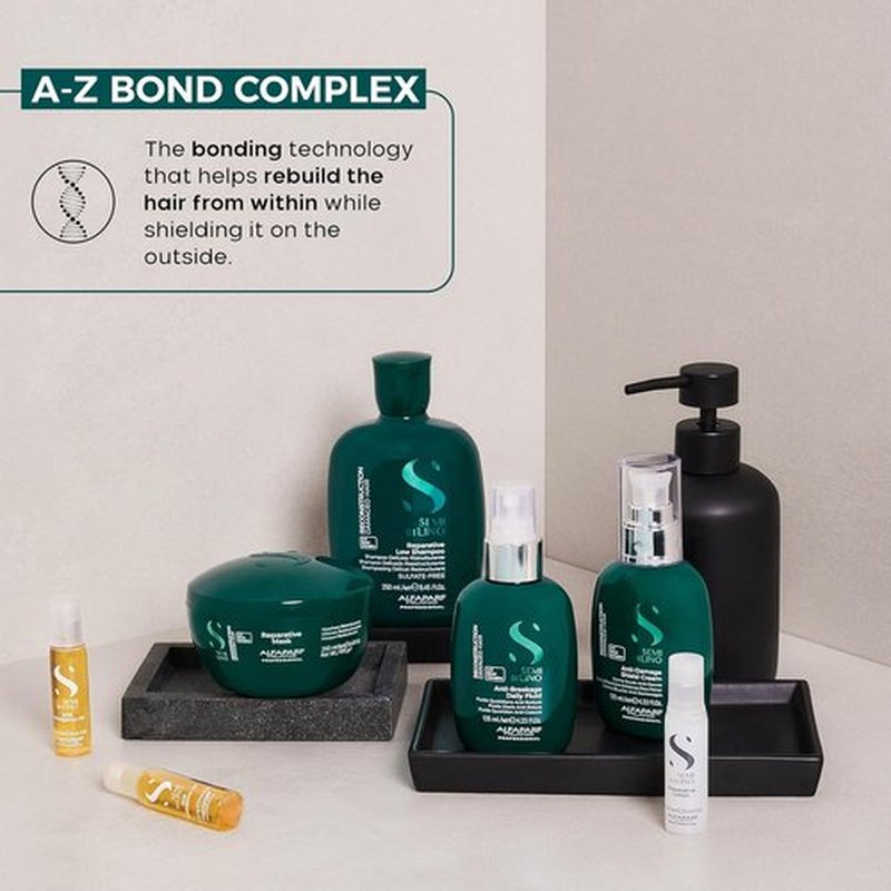ALFAPARF MILANO Semi Di Lino Reconstruction Fluid - Anti-Breakage Hair Treatment | Heat Protection & Shine (4.23 oz)