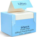 LèVora's™ Face Towels Extra Large Disposable Face Towels for Sensitive Skin, Ultra Soft Dry Wipes, Makeup Remover & Skincare Towelette, Lint-Free, 50 Count 1 Pack