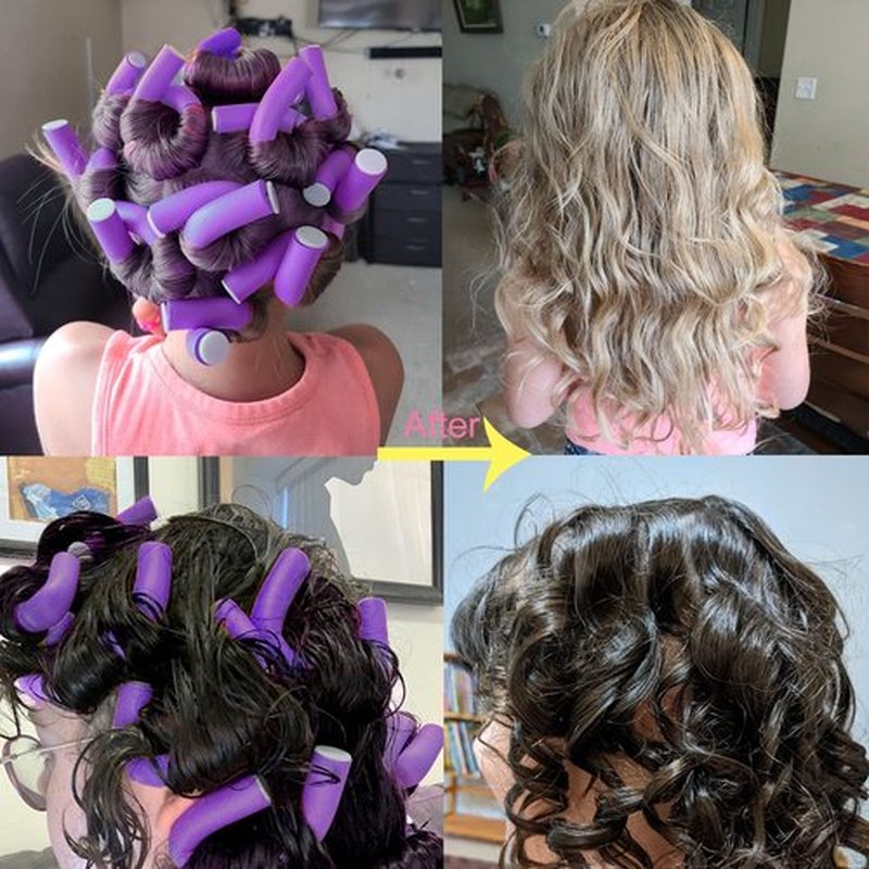 36PCS Flexible Curling Rods for Women, Twist Hair Rollers for Long and Short Hair, Foam Rollers with 2 Steel Pintail Combs