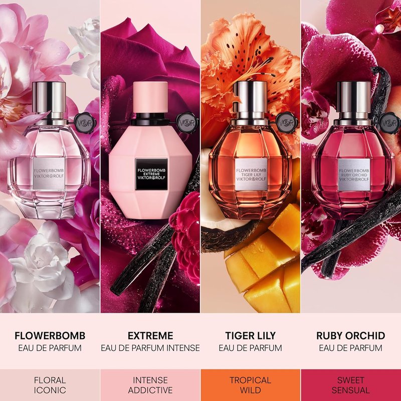 Viktor&Rolf - Flowerbomb Eau de Parfum - Women's Floral & Woody Perfume - Notes of Rose, Peony & Patchouli