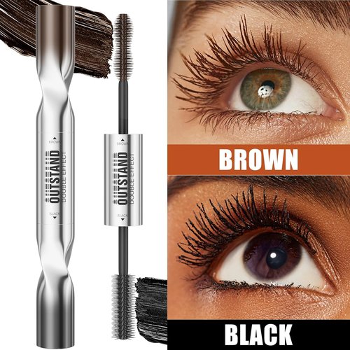 Skiennix Women's Tubing Mascara - 2-in-1 Black & Brown, Volumizing, Waterproof, Hypoallergenic