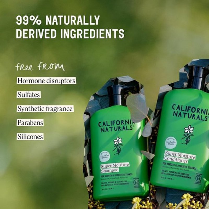 California Naturals Eucalyptus Breeze Moisture Shampoo & Conditioner Set - Hydrating Care for Dry, Damaged Hair | 20 fl oz, Vegan & Cruelty-Free