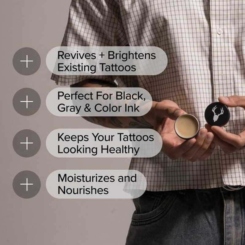Mad Rabbit Tangerine & Vanilla Balm Salve - Tattoo Balm & Aftercare Cream, Color Enhancement that Revives Old Tattoos, Hydrates New Tattoos