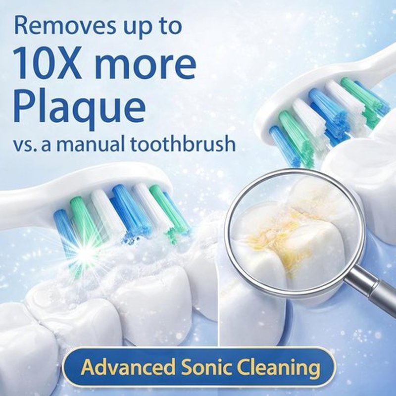 Philips Sonicare Replacement Toothbrush Heads - 8 Pack High Density Dupont Bristles for Plaque Control | White