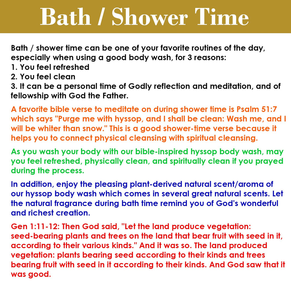 BIBLE N Beautyoils Cleanse Me With Hyssop Natural Hair and Body Wash, Organic Hyssop Infused Shampoo and Body Wash for Nourishing and Refreshing Hair & Body Cleansing