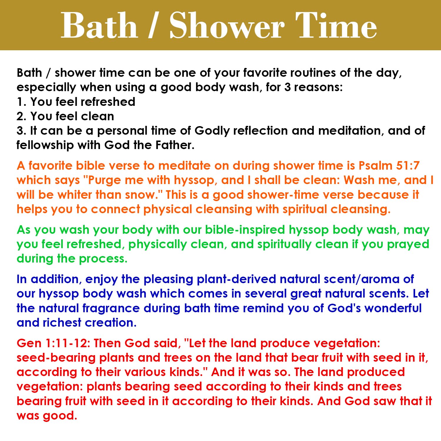 BIBLE N Beautyoils Cleanse Me With Hyssop Natural Hair and Body Wash, Organic Hyssop Infused Shampoo and Body Wash for Nourishing and Refreshing Hair & Body Cleansing
