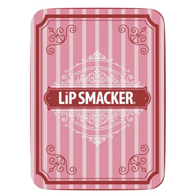 Lip Smacker Holiday Lip Balm Trio Tin – Gingerbread Cookie, Sprinkle Cookie & Oatmeal Cookie, Festive Flavored Lip Balms, Moisturizing Holiday Gift Set