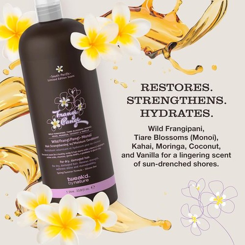 Tweak’d by Nature - Restore Frangi Pangi-Monoi Hair Strengthening Conditioner | Sulfate-Free Deep Conditioner for Dry, Damaged Hair (33.8 oz)