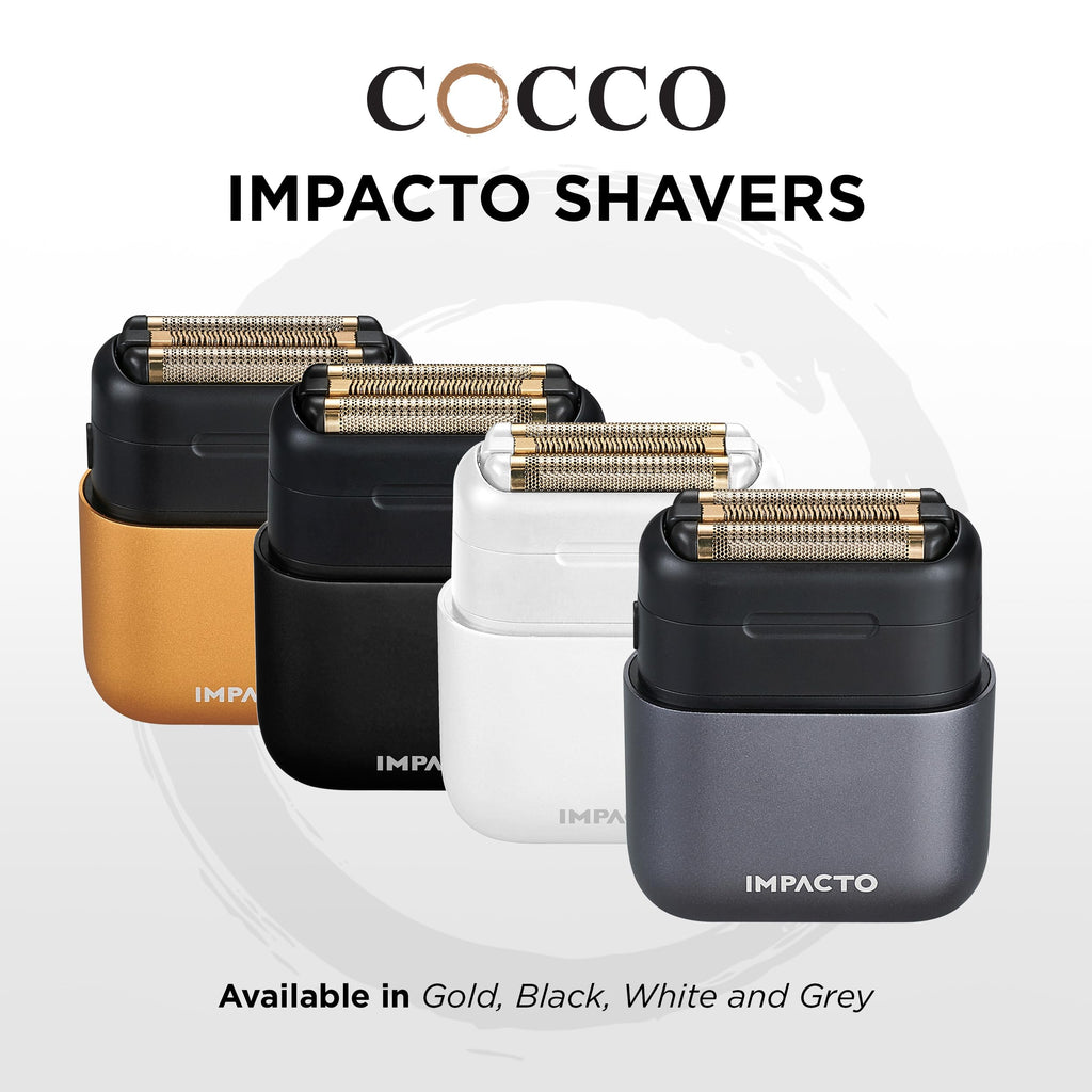 COCCO IMPACTO Foil Shaver for Men, Triple Gold Foil Electric Razor (White)