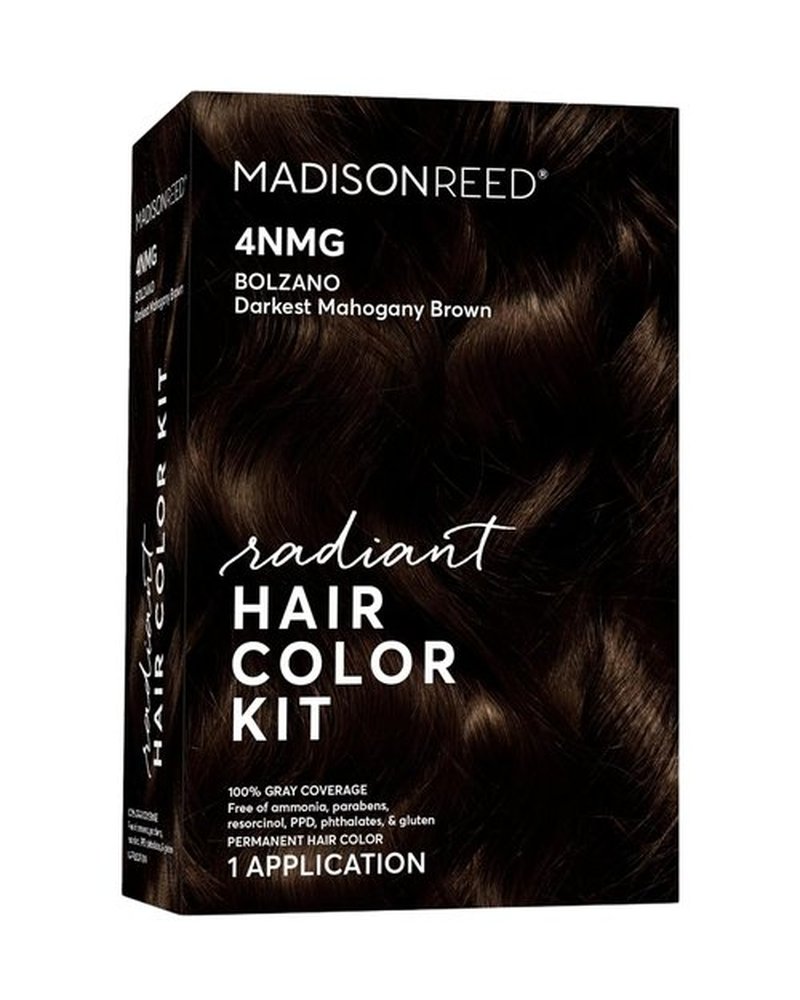 Madison Reed Radiant Hair Color Kit - 4NMG Darkest Chocolate Brown with Warm Mahogany Tones | PPD-Free, Ammonia-Free Permanent Dye, 1 Pack