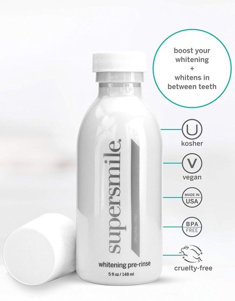 Supersmile Whitening Pre-Rinse - Clinically Formulated Dental Mouthwash, Original Mint, 5 Fl Oz