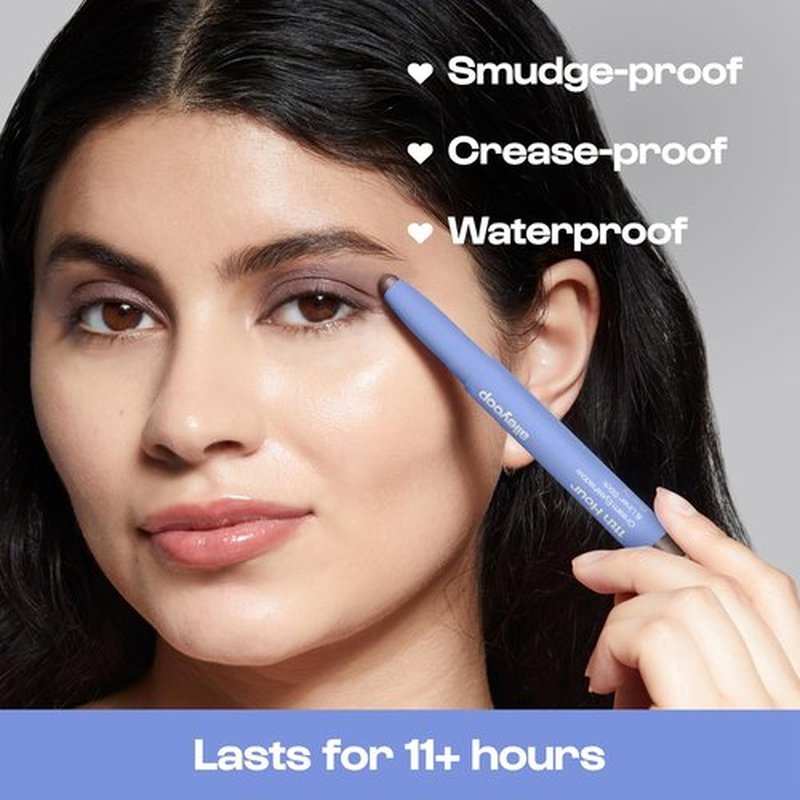 ALLEYOOP 11th Hour Waterproof Cream Eyeshadow Stick - Long-Lasting Smudge-Proof Eye Shadow & Eyeliner, Smoky Amethyst Shimmer