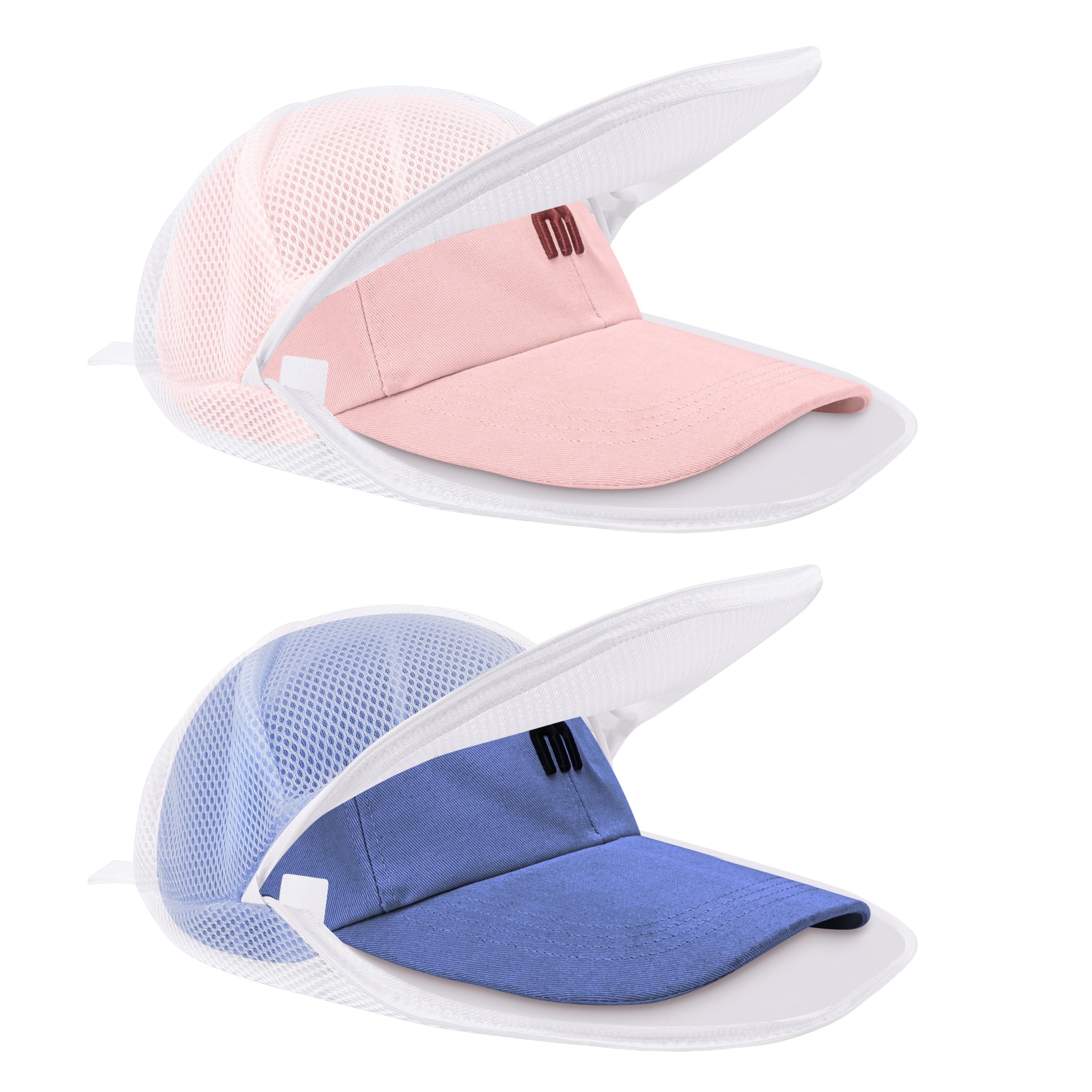 SelfTek 2 Pack C-ap Washer, Hat Cleaner for Baseball, Hat Washer Mesh Bags Compatible with Most Washing Cage- Hat Rack is NOT INCLUDED