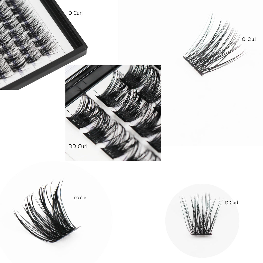 →VAYATOR Lashes Mixed Kit/False Lashes Lash Bond & Seal Kit Multiple styles To Choose 8-20mm Mix D Curl/DD Curl Makeup Cluster Grafting Eyelashes Individual Extension (C#10-12-14-16mm Mixed)