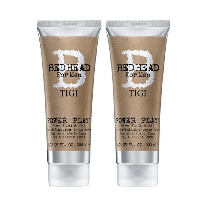 TIGI Bed Head Hair Gel for Men - Power Play 2-Pack | Firm Finish & Anti-Humidity, 6.76 Oz Each