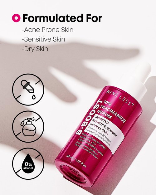 B-Boost 10% Niacinamide Serum – Korean Face Serum for Even Skin Tone – Tranexamic Acid & Glutathione – Revitalize Complexion, 1.01 fl.oz.