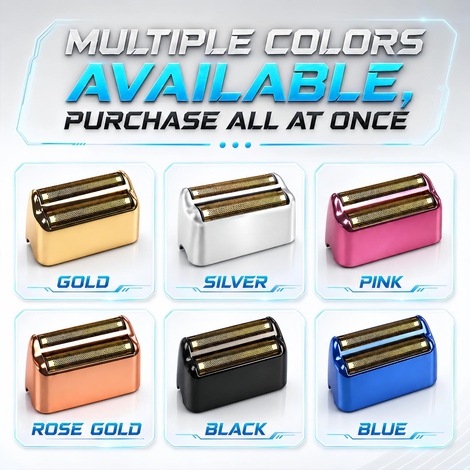 Shaver Replacement Foil & Cutters Compatible with BaBylissPRO FXFS2 Heads