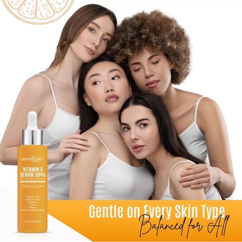 DERMAXGEN Vitamin C Serum with Pure Retinol, Hyaluronic Acid, & Organic Anti-Aging Formula - 4 Fl Oz