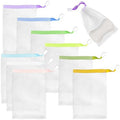 AUEAR, 60 Pack Mesh Soap Pouch for Shower Washing Bubble Foam