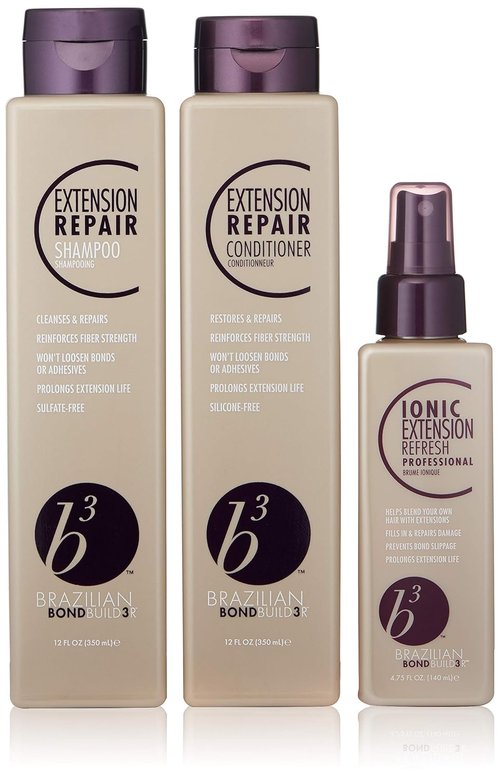 B3 Brazilian Bondbuilder Shampoo & Conditioner Trio - Strengthening Hair Care Set | 28.75 fl oz (3 Count)