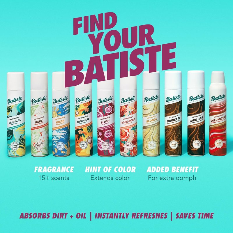 Batiste Dry Shampoo - Rose Gold | Refresh Hair, Absorb Oil & Add Texture - 5.71 oz Bottle