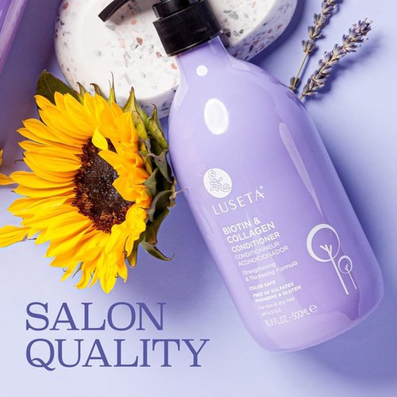 Luseta Biotin & Collagen Conditioner - Thickening Hair Loss Treatment, 16.9oz | Argan Oil Infused, Sulfate & Paraben Free