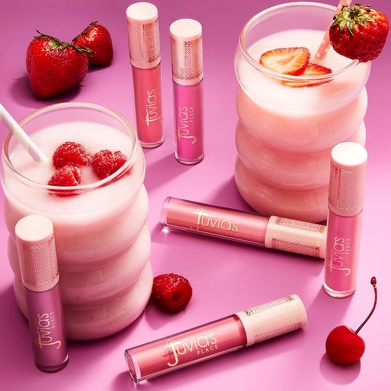 Juvia's Place Smoothie Lip Gloss - Hydrating Pink Velvet Cream Lipgloss | Non-Sticky Plumping Formula with Cocoa Butter & Chia Oil