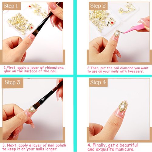 72pcs Virgin Mary 3D Gold Nail Charms Set Including Gold Cross, Heart, Jewels, Rose and Virgin Mary Accessories, for Y2K 3D Chrome Nail Art Supplies Art Craft DIY Decoration