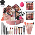 Delymol All in One Makeup Kit for Teen Girls - 2X16 Colors Eyeshadow, Liquid Foundation, Eyeliner Pencils, Contouring Stick, Lip Gloss, Eyebrow Pencils & 8pcs Makeup Brushes (Pink)