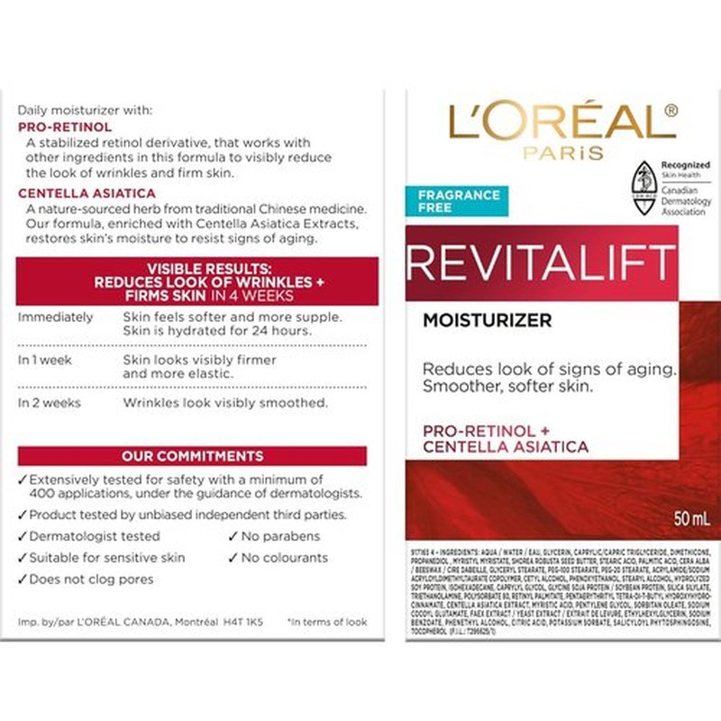 L’Oreal Paris Revitalift Anti-Aging Face & Neck Cream - Smoothing, Firming Moisturizer, 1.7 Oz
