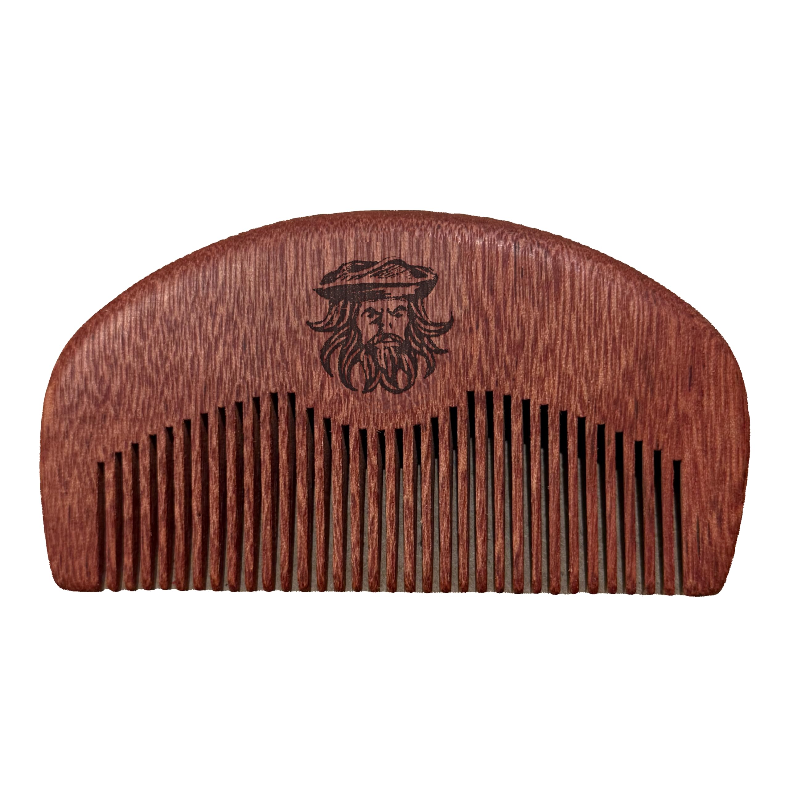 Barbanegra Beard and Mustache Wood Comb, Perfect for Balms and Oils, Anti-Static, Pocket Size for all types of Beards.