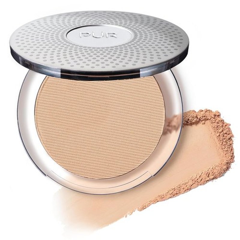 PÜR MINERALS 4-in-1 Pressed Mineral Makeup Powder Foundation with SPF 15 | Buildable Medium to Full Coverage